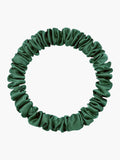 SilkSilky CA 19Momme Pure Silk Scrunchie DarkGreen 004