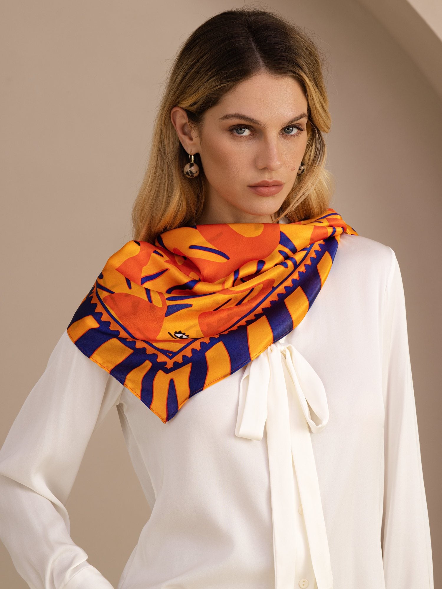 [Orange Dog] SilkSilky-CA Scarf 002