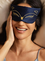 [Dark Blue] SilkSilky-CA Pure Silk Eye Mask 002