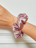 SilkSilky-CA 19Momme Pure Silk Scrunchie PaleMauve 001