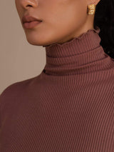 [Cameo Rose] SilkSilky-CA Long Sleeve Turtle Neck Women's T-Shirt 006