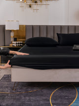 [Black] SilkSilky-CA 19Momme Bedding Set 006