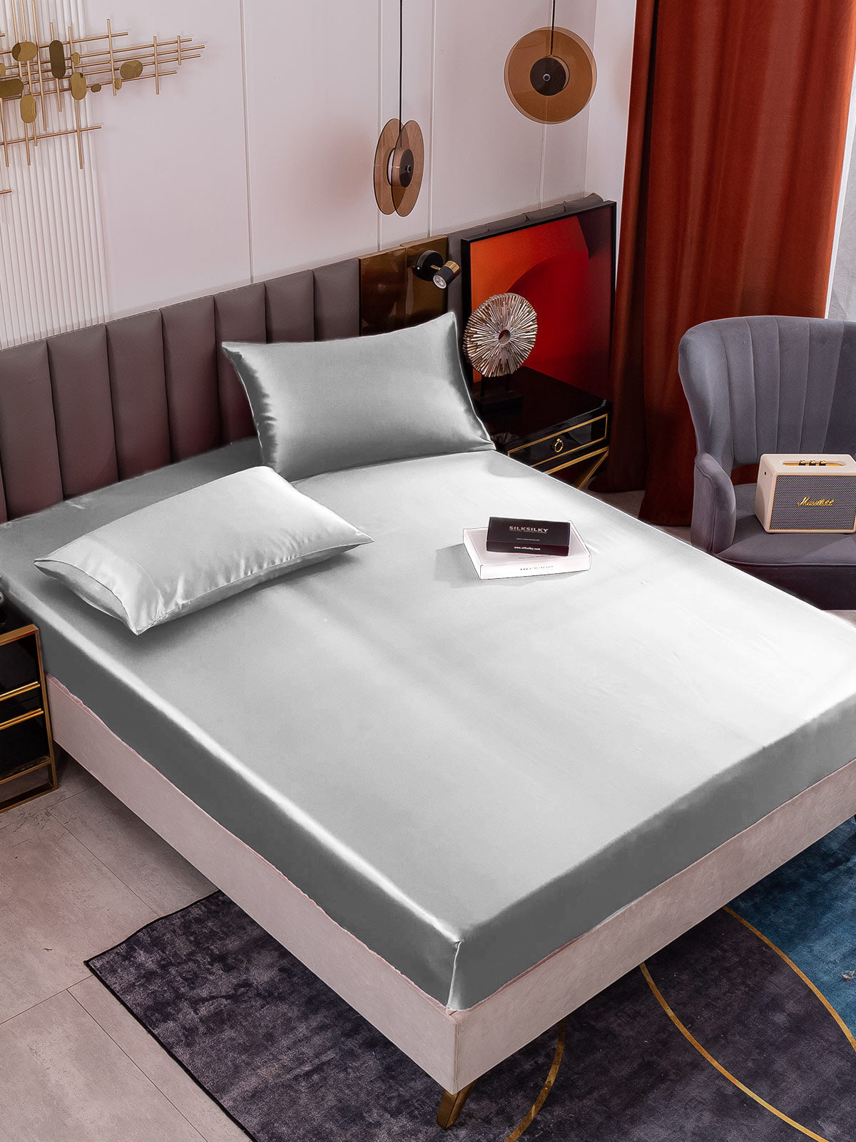 [Silver] SilkSilky-CA 19Momme Bedding Set 001