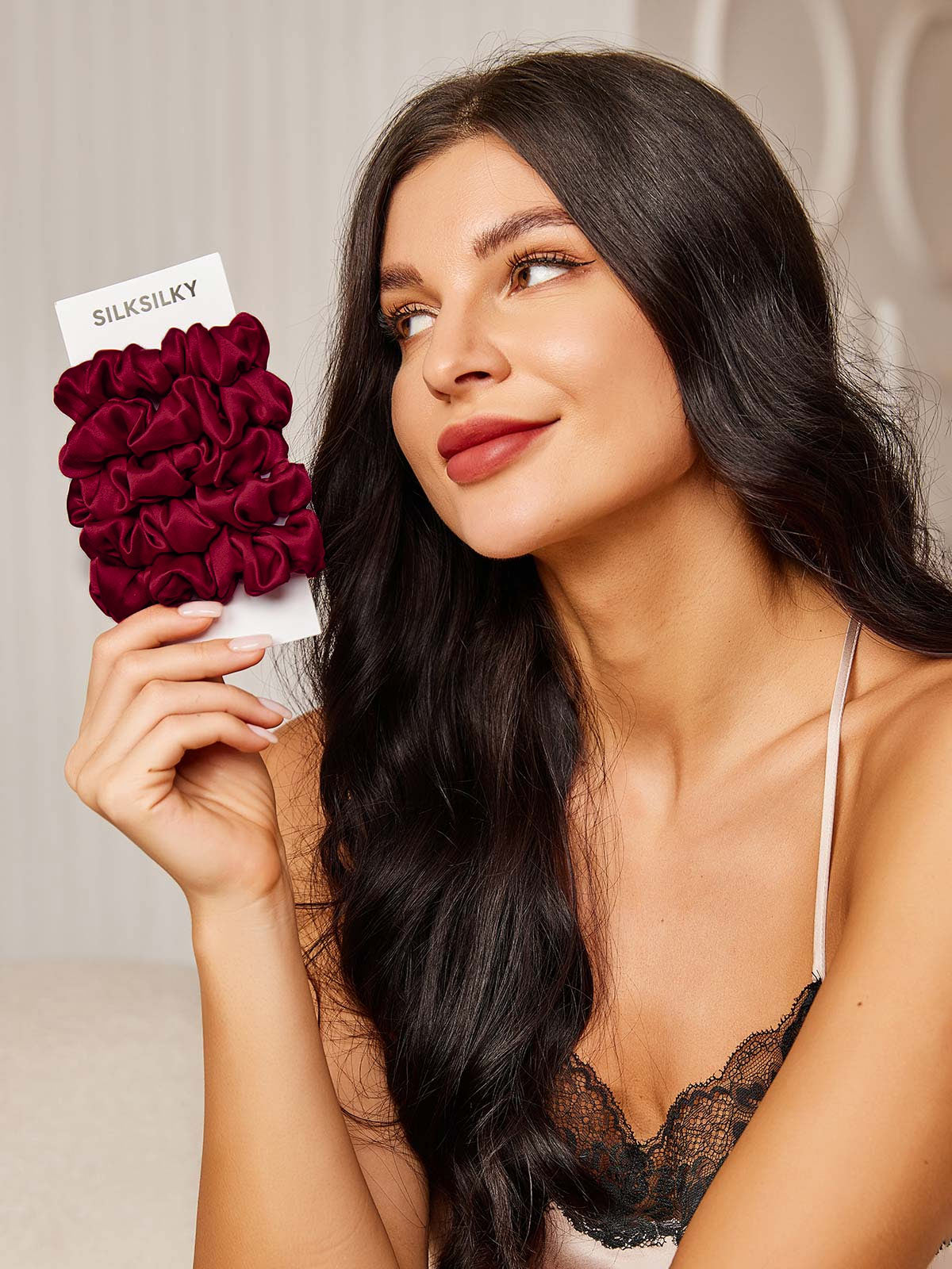 [Fuchsia] SilkSilky-CA 19Momme Pure Silk Scrunchie 001