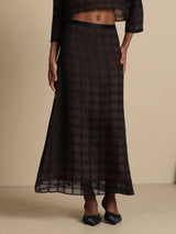 [Black] SilkSilky-CA Pure Silk Skirt 003