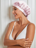 SilkSilky CA Pure Silk Sleep Cap Pink 002