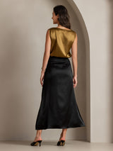 [Brown] SilkSilky-CA Sleeveless Round Neck Camisole 002