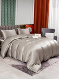 SilkSilky CA 25Momme Pure Silk Bedding Set Gray 004