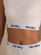 [White] SilkSilky-CA Sleeveless Crew Neck Women's Outfit Sets 005