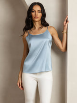[Grayish Blue] SilkSilky-CA Spaghetti Strap Camisole 001