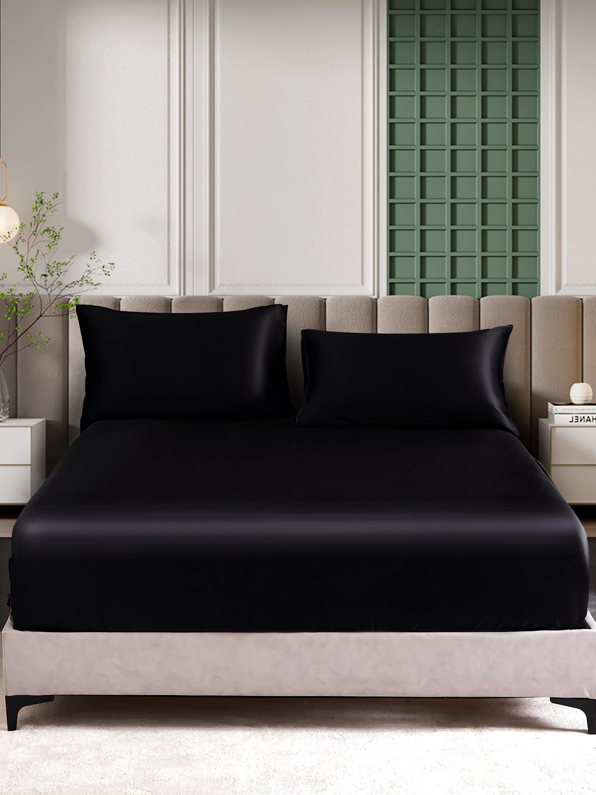 [Black] SilkSilky-CA 25Momme Bedding Set 002