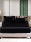 SilkSilky CA 25Momme Pure Silk Bedding Set Black 002