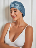 SilkSilky CA Pure Silk Sleep Cap SteelBlue 004