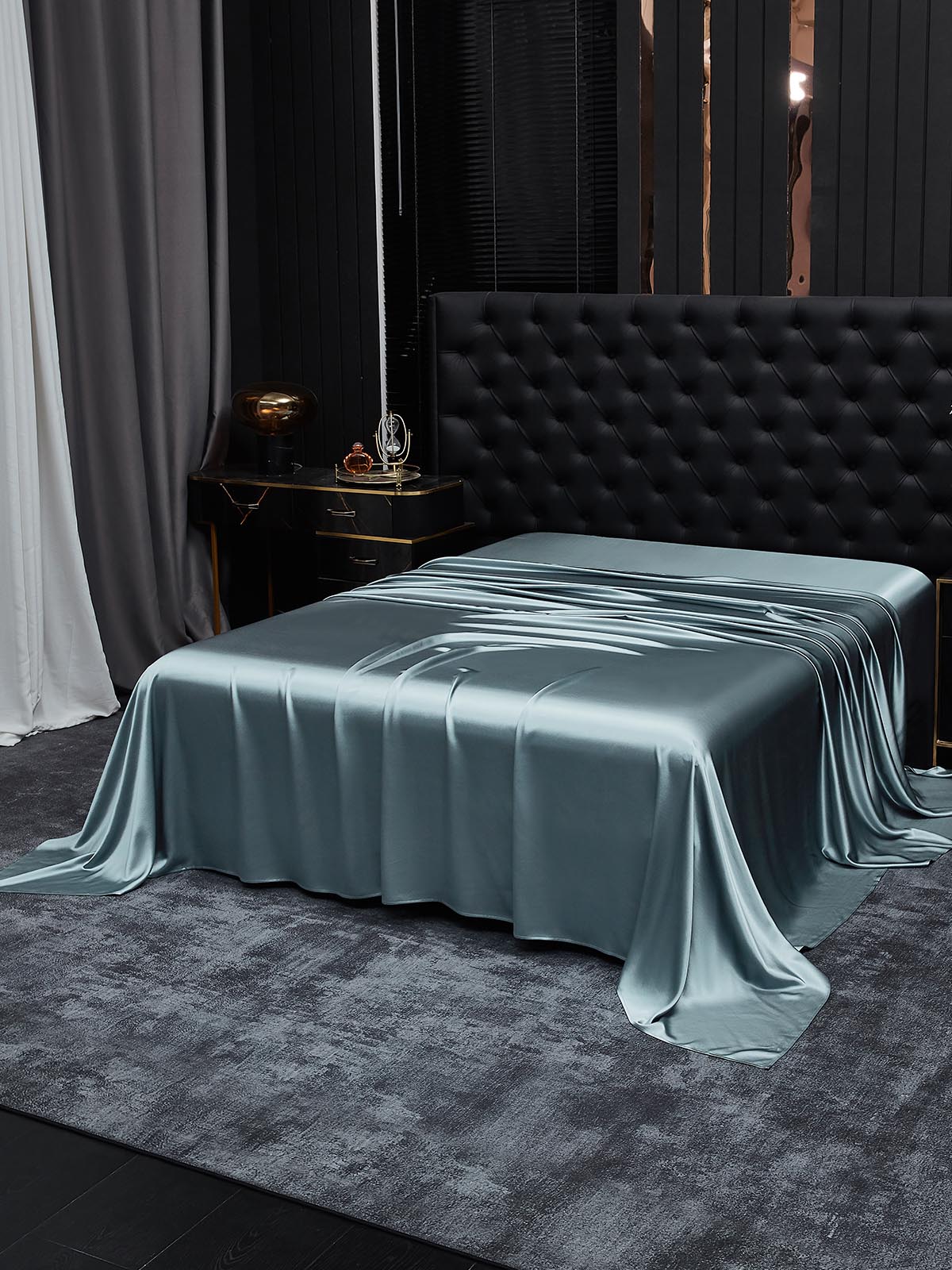 [Grayish Blue] SilkSilky-CA 22Momme Pure Silk Sheet 002
