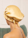 SilkSilky-CA Pure Silk Sleep Cap Champagne 004