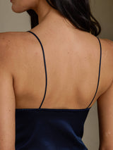 [Dark Blue] SilkSilky-CA Spaghetti Strap V Neck Camisole 005