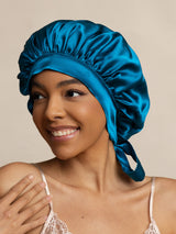 [Teal] SilkSilky-CA Sleep Cap 001