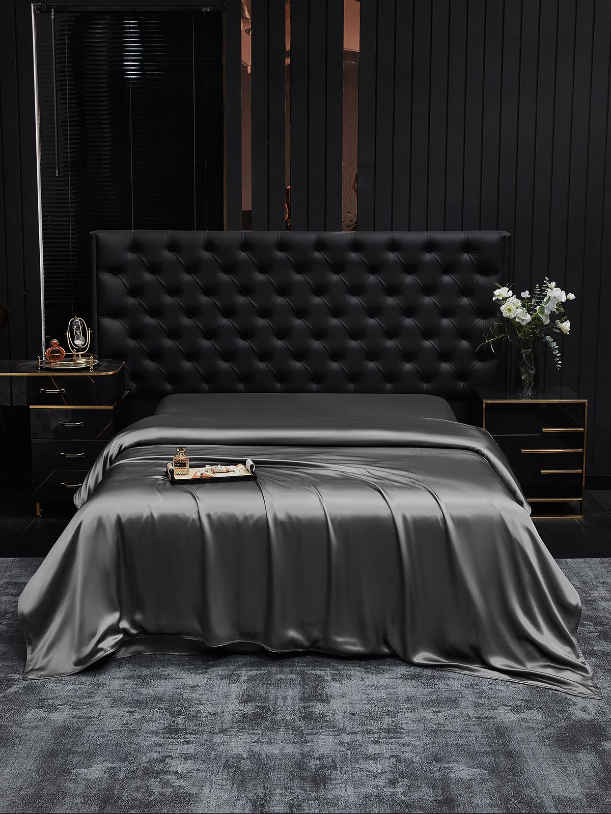 [Dark Gray] SilkSilky-CA 19Momme Pure Silk Duvet Cover 002