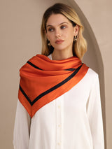 [Orange Square] SilkSilky-CA Scarf 004