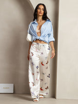 [White Butterfly] SilkSilky-CA 19Momme Silk Womens Pants 006