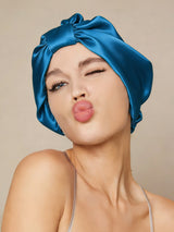 [Teal] SilkSilky-CA Sleep Cap 001