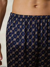 [Navy Chain] SilkSilky-CA Mens Sleep Bottoms 006