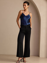 [Dark Blue] SilkSilky-CA Spaghetti Strap V Neck Camisole 006