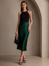 [Dark Green] SilkSilky-CA Skirt 007