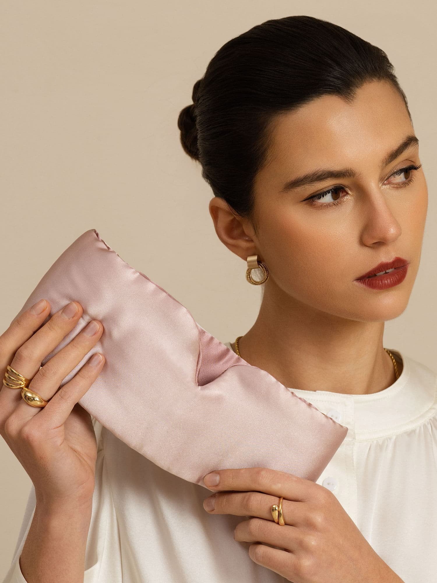 [PaleMauve+LightPink] SilkSilky-CA Eye Mask 005