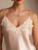 [Pink] SilkSilky-CA Spaghetti Strap V Neck Camisole 004