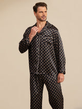 [Black Chain] SilkSilky-CA 19Momme Long Sleeve Notch Collar Men's Pajamas 002