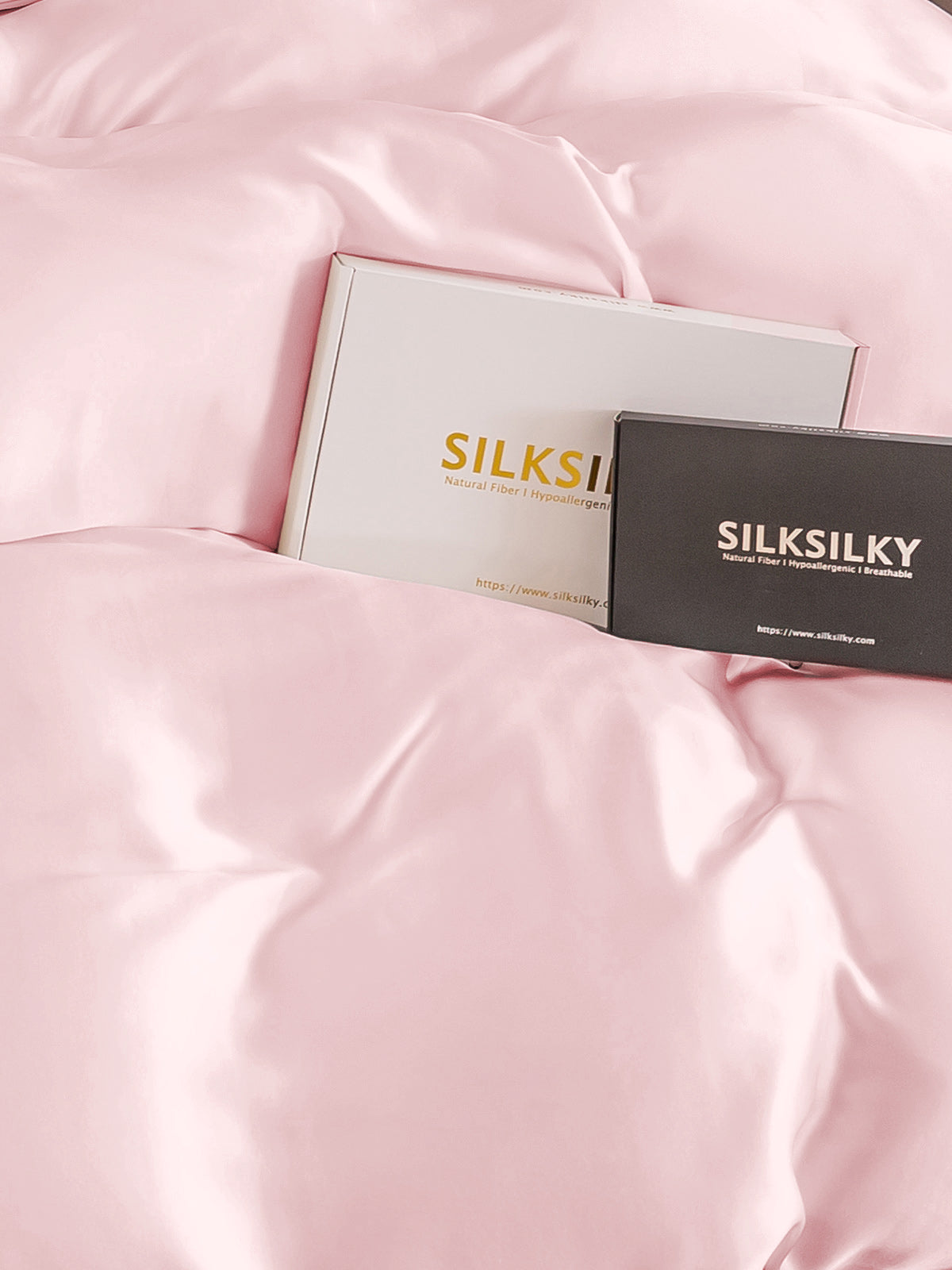 [Pink] SilkSilky-CA 22Momme Pure Silk Duvet Cover 003