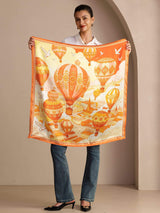 [Yellow Balloon] SilkSilky-CA Scarf 005