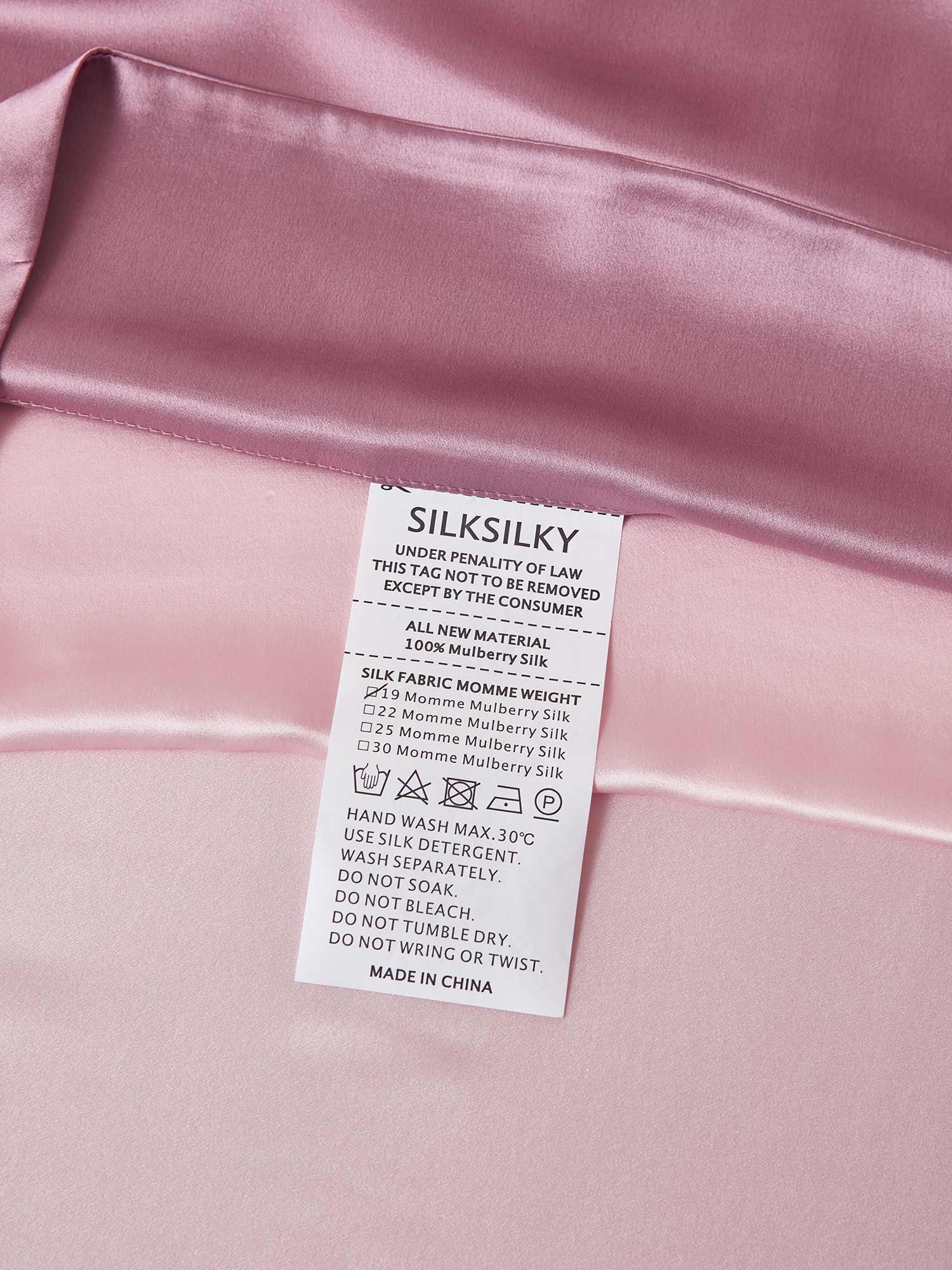 [PaleMauve+LightPink] SilkSilky-CA 19Momme Pure Silk Bedding Set 006,