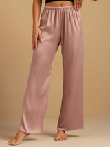 [Peach Skin] SilkSilky-CA 19Momme Machine-Washable Silk Women's Sleep Pants 005