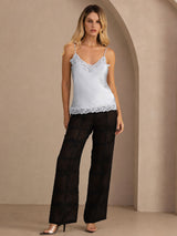 [Grayish Blue] SilkSilky-CA Spaghetti Strap V Neck Camisole 006