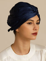 [Dark Blue] SilkSilky-CA 22Momme Sleep Cap 001