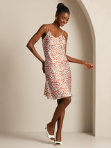 [Cherry] SilkSilky-CA Pure Silk V Neck Dress 003,