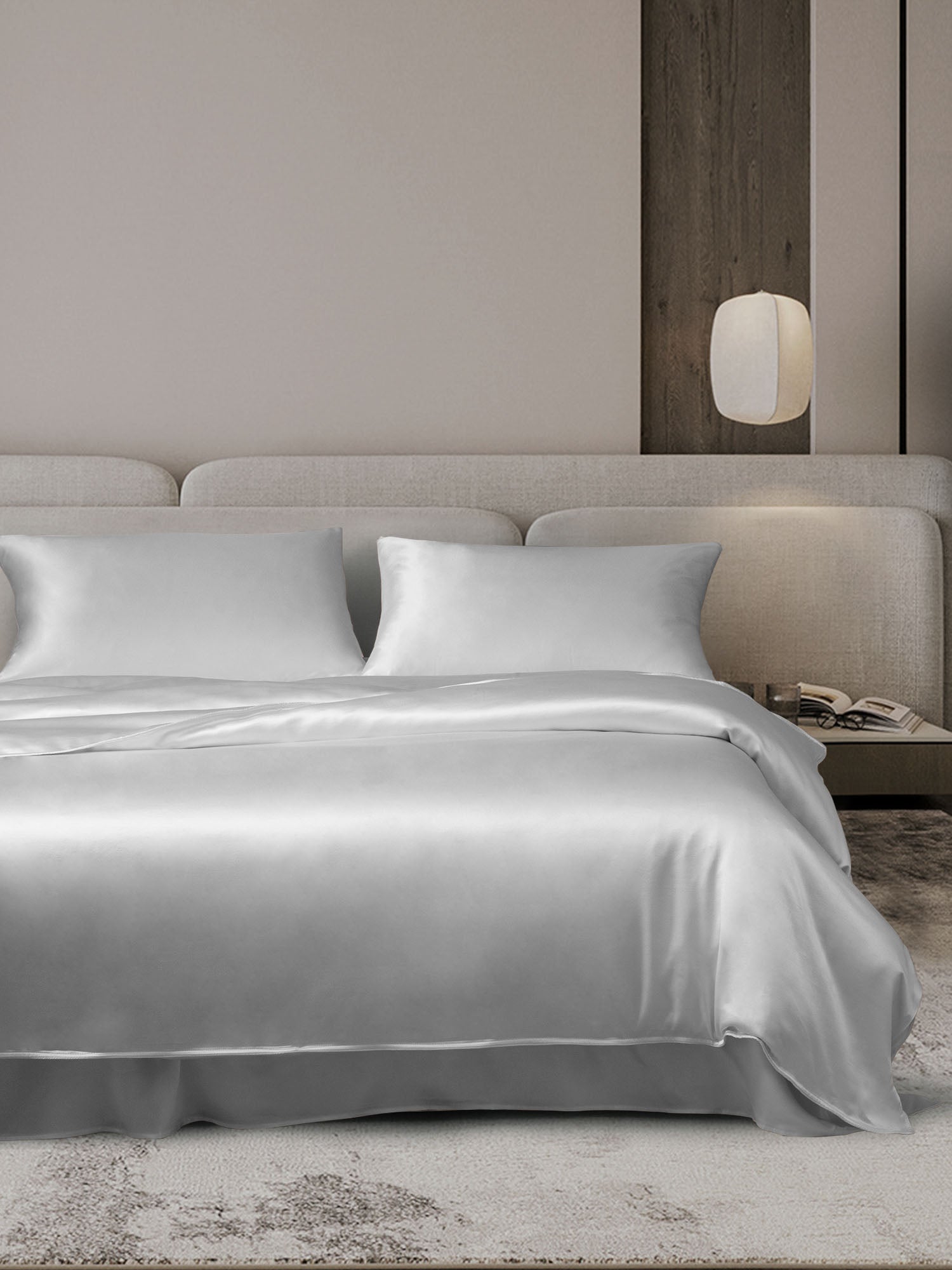 [Silver] SilkSilky-CA 22Momme Bedding Set 001