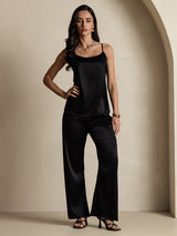 [Black] SilkSilky-CA Spaghetti Strap Camisole 006