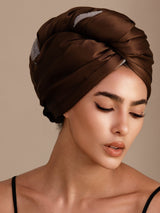 [Coffee] SilkSilky-CA Hair Towel Wrap 003
