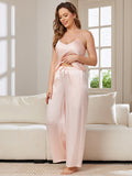 SilkSilky CA Pure Silk Sleeveless V Neck Camisole Set Pink 004