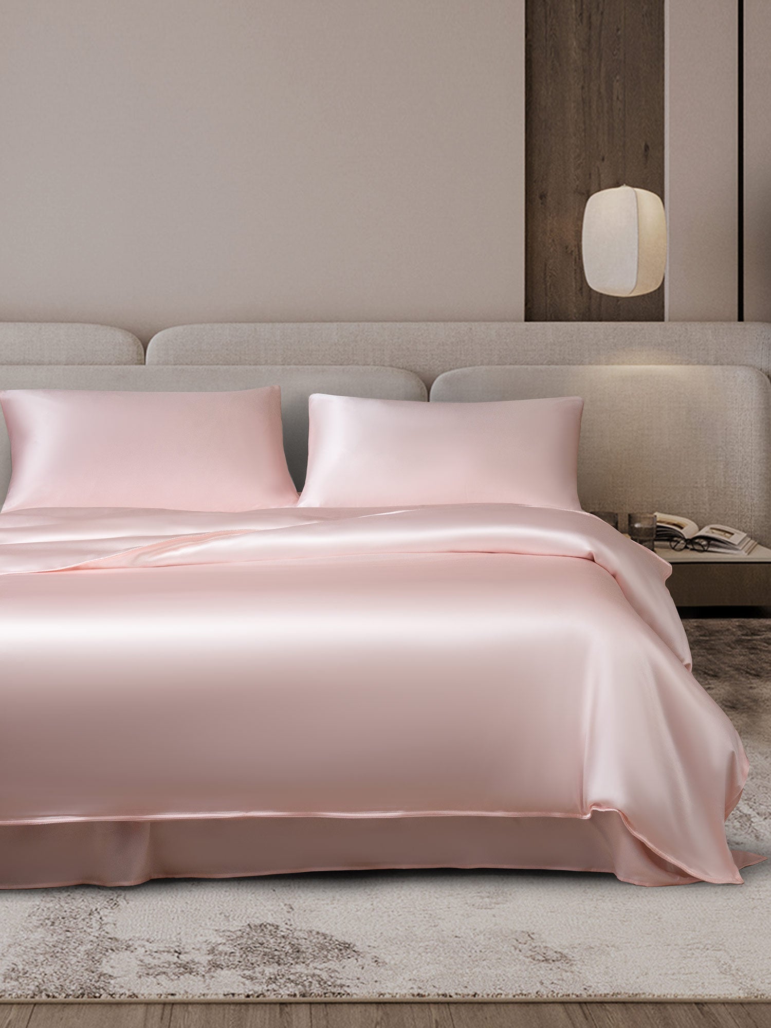 [Pink] SilkSilky-CA 19Momme Bedding Set 001