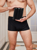 [Black] SilkSilky-CA 100% Silk Jersey Men's Underwear 003