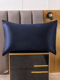 SilkSilky-CA 19Momme Pure Silk Pillowcase DarkBlue 001