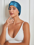 SilkSilky CA Pure Silk Sleep Cap Teal 003