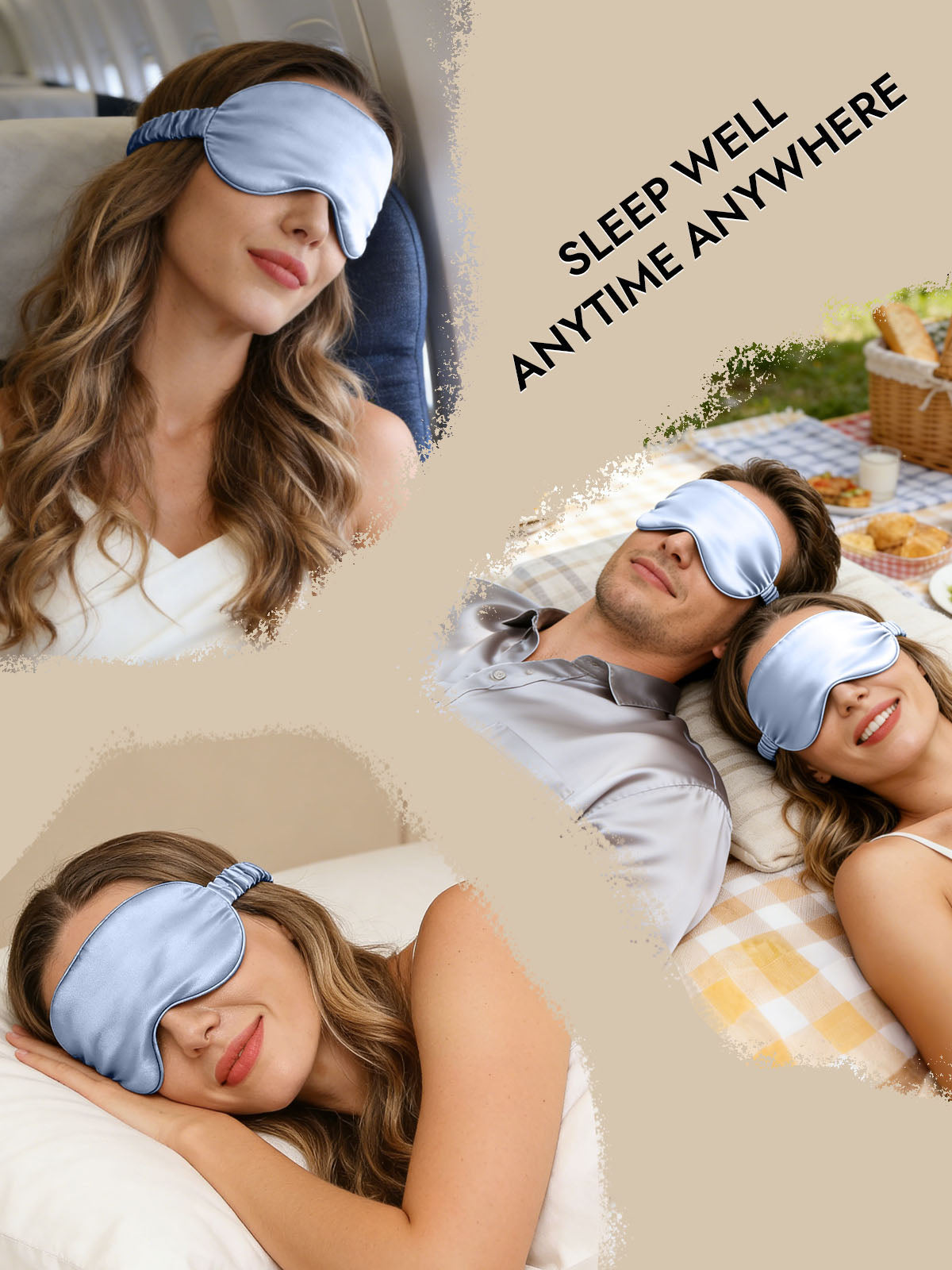 [Light Blue] SilkSilky-CA 19Momme Pure Silk Eye Mask 007