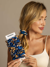 [Navy Dragon] SilkSilky-CA Scrunchie 003