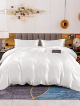 [White] SilkSilky-CA 19Momme Bedding Set 001