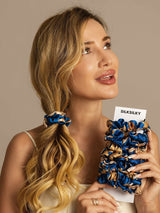 [Navy Dragon] SilkSilky-CA Scrunchie 005